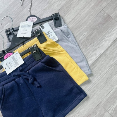 SET 3 quần đùi than-ghi-vàng chất nỉ cotton nỉ da cá cho bé trai