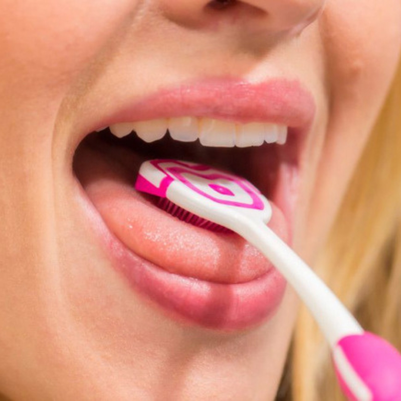Bàn Chải Lưỡi Silicone Rưa Lưỡi Cạo Sạch Mảng Bám Lông Mềm Mại Không Đau Rát