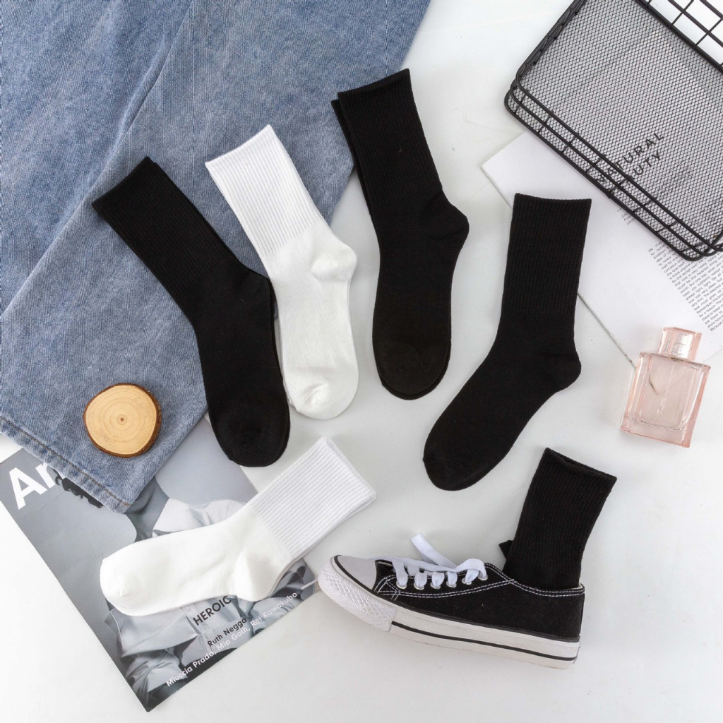 Set 5 đôi Tất Nike cổ cao loại xịn chuẩn dệt kim cotton- Vớ nam nữ cổ cao