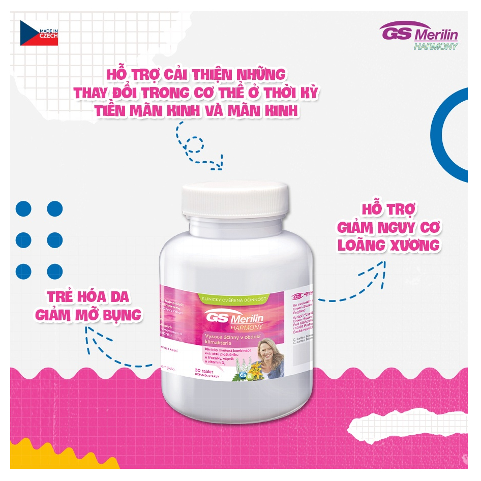 GS Merilin Harmony: Cải thiện sinh lý nữ,giảm loãng xương và giảm mỡ bụng