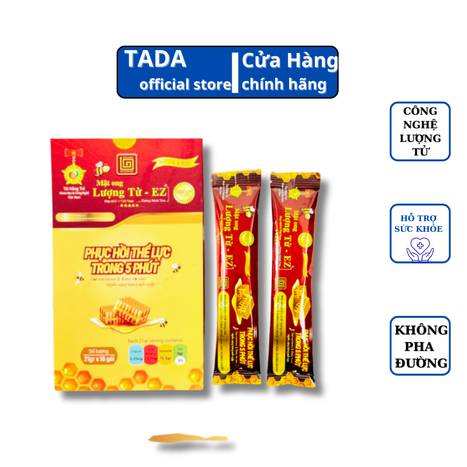Mật ong lượng tử EZ hôp 10 gói dạng typ tiện lợi