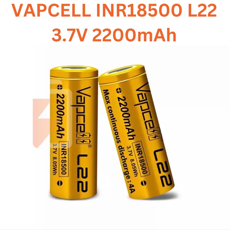Pin sạc 18500 Vapcell L22 mới 100% dung lượng 2200mAh