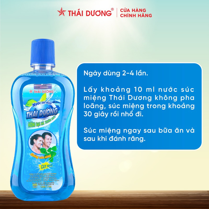 Nước Súc Miệng Bạc Hà Thái Dương 500 ml