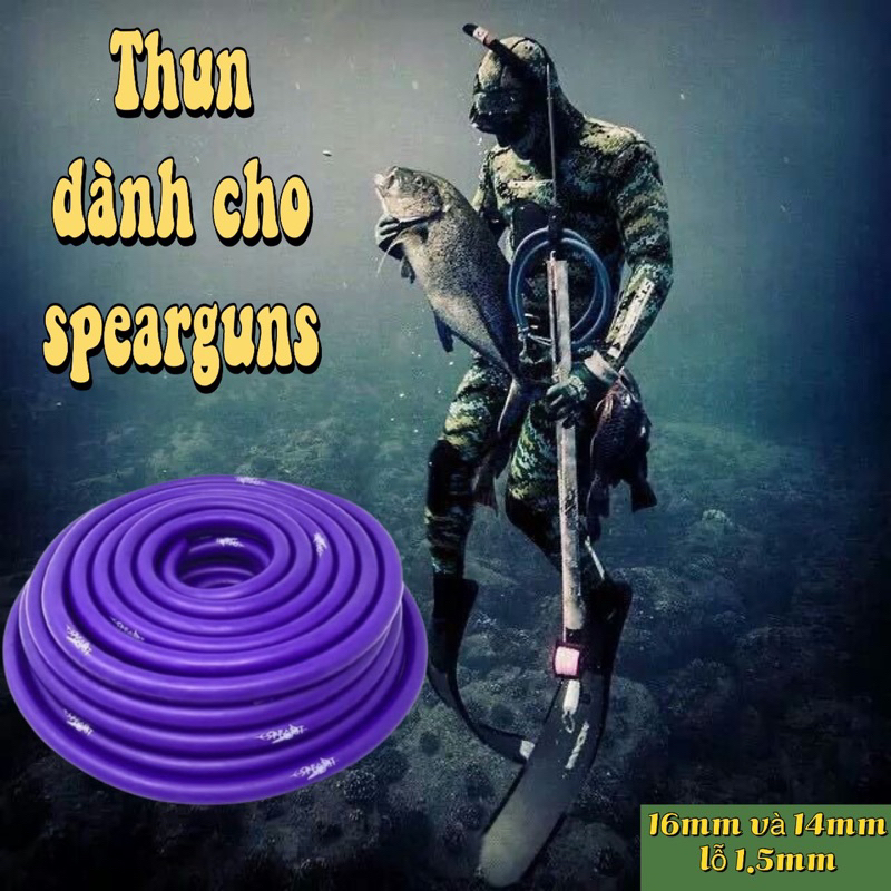 Thun bắt cá dành cho spearguns 16mm và 14mm lỗ 1.5mm Thun Mỹ