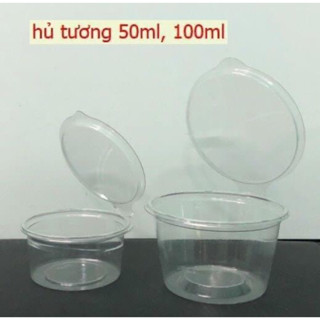 HỦ NHỰA ĐỰNG SỐT ,ĐỰNG PANNA COTTA NẮP LIỀN ( 50c)