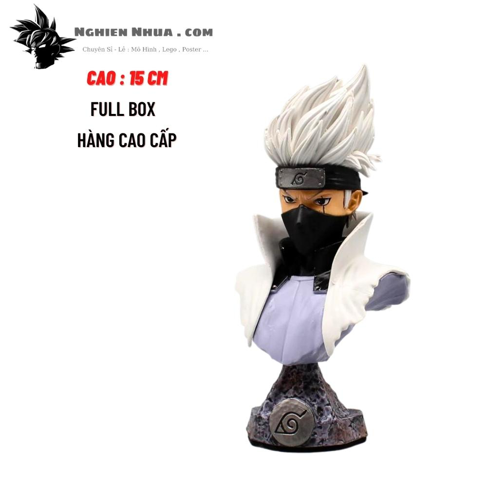 Mô hình Naruto Bán Thân Đệ Lục Kakashi - Cao 17cm - nặng 300gram - Figure Naruto - Có Hộp Màu - Nghiện Nhựa