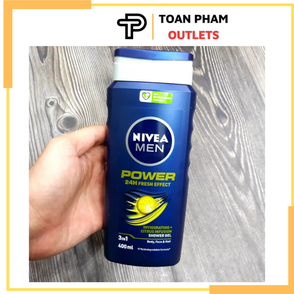 Sữa tắm gội cho nam Nivea Men Sport  3 trong 1 hàng nhập khẩu Đức dung tích 400ml công dụng tắm, gội, rửa mặt