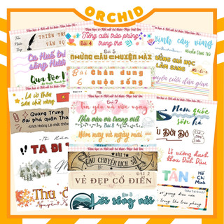 Sticker ngữ văn 8, tiêu đề tác phẩm ngữ văn 8