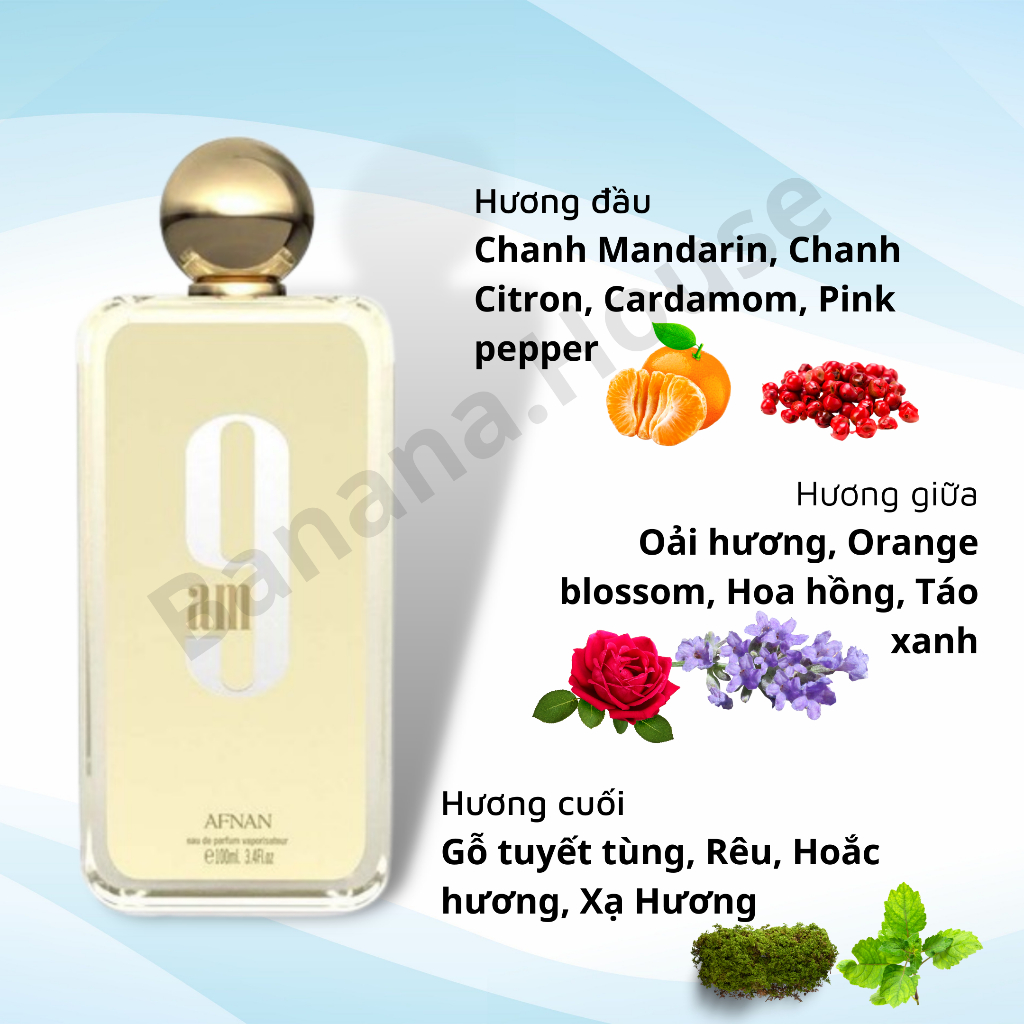 Mẫu Thử 10ml Nước Hoa Unisex Chính Hãng Thơm Lâu 9am EDP