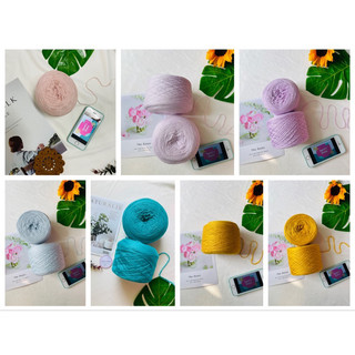 Yarn - sợi lông thỏ + vissco 40% + chất co giãn 10% - sợi bốn mùa siêu mềm mượt có độ co giãn