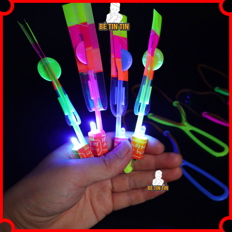 Đồ Chơi Ná Bắn Chong Chóng, Mũi Tên Bay Phát Sáng Có Đèn Led