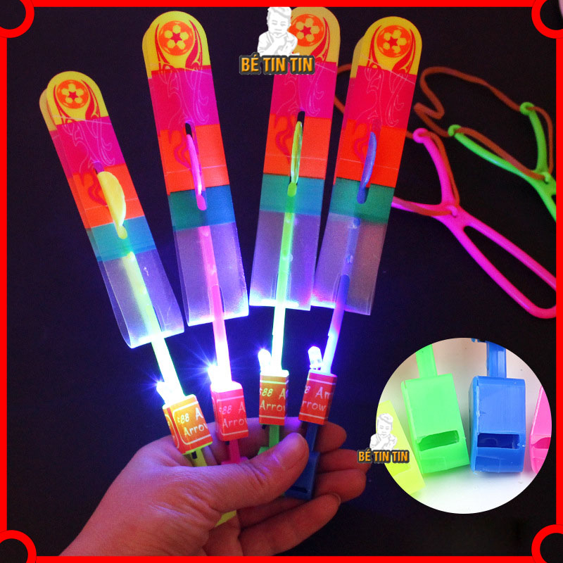 Đồ Chơi Ná Bắn Chong Chóng, Mũi Tên Bay Phát Sáng Có Đèn Led