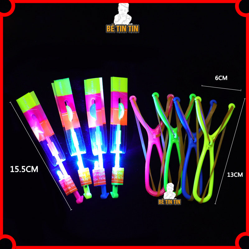 Đồ Chơi Ná Bắn Chong Chóng, Mũi Tên Bay Phát Sáng Có Đèn Led