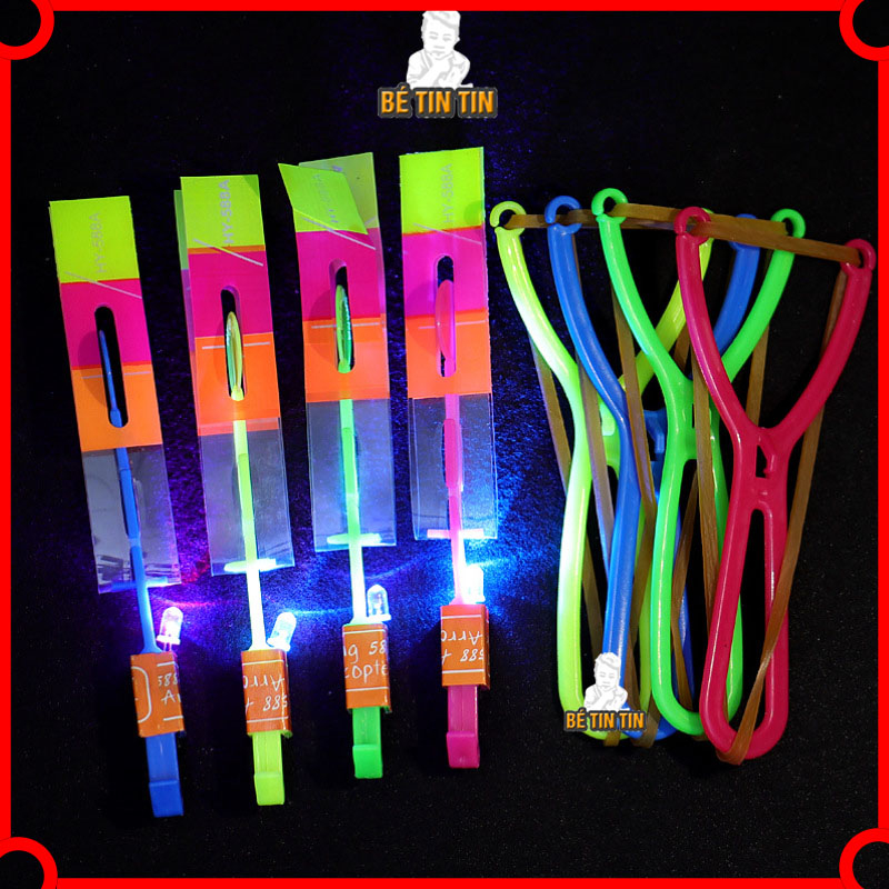 Đồ Chơi Ná Bắn Chong Chóng, Mũi Tên Bay Phát Sáng Có Đèn Led