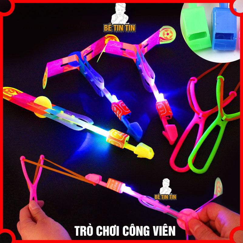 Đồ Chơi Ná Bắn Chong Chóng, Mũi Tên Bay Phát Sáng Có Đèn Led