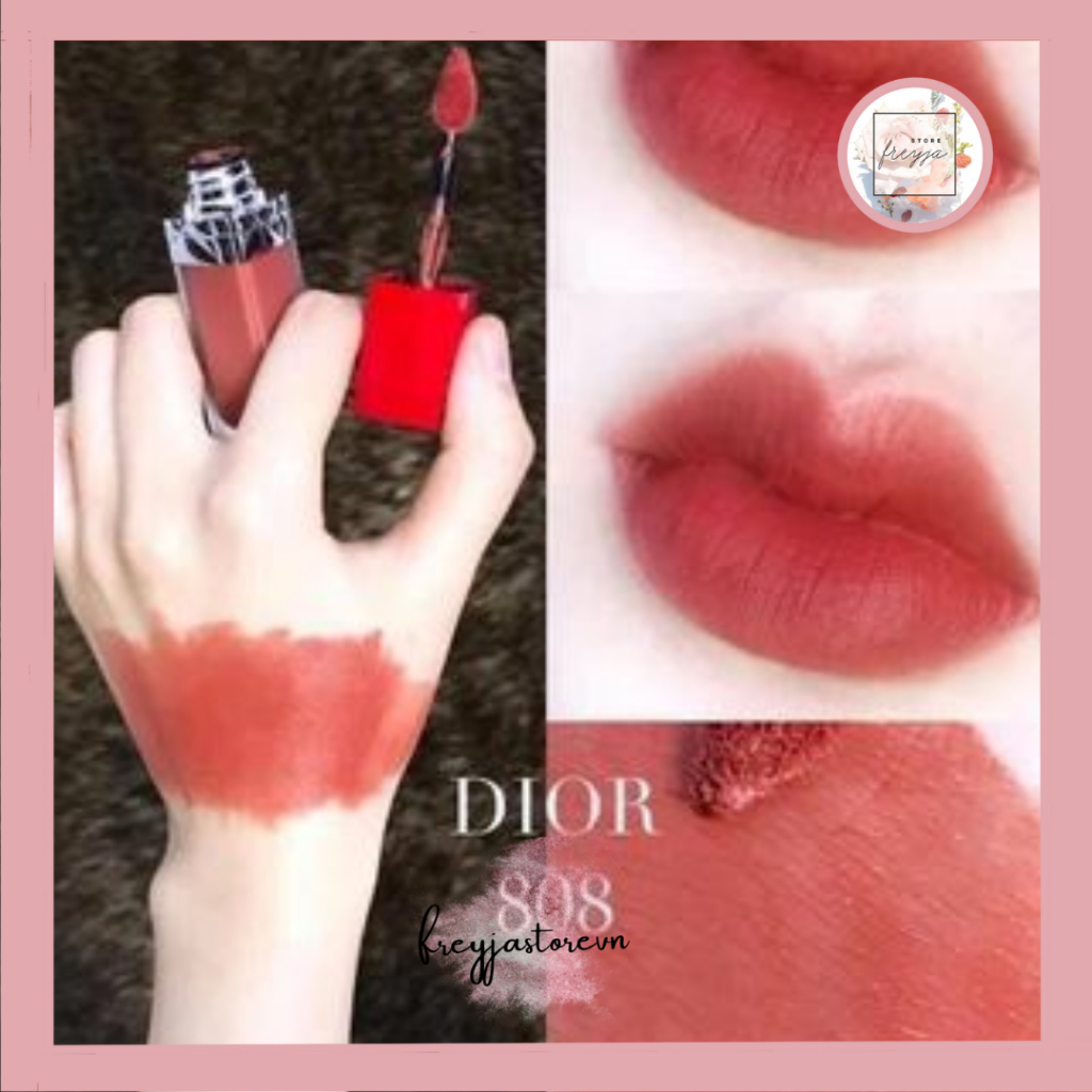 Son Dior Kem Lì Ultra Care Liquid 808 - Đỏ Hồng Đất - Chất Son Lì, Màu Đẹp, Ngọt Ngào Lôi Cuốn Thêm Thu Hút Cho Các Nàng