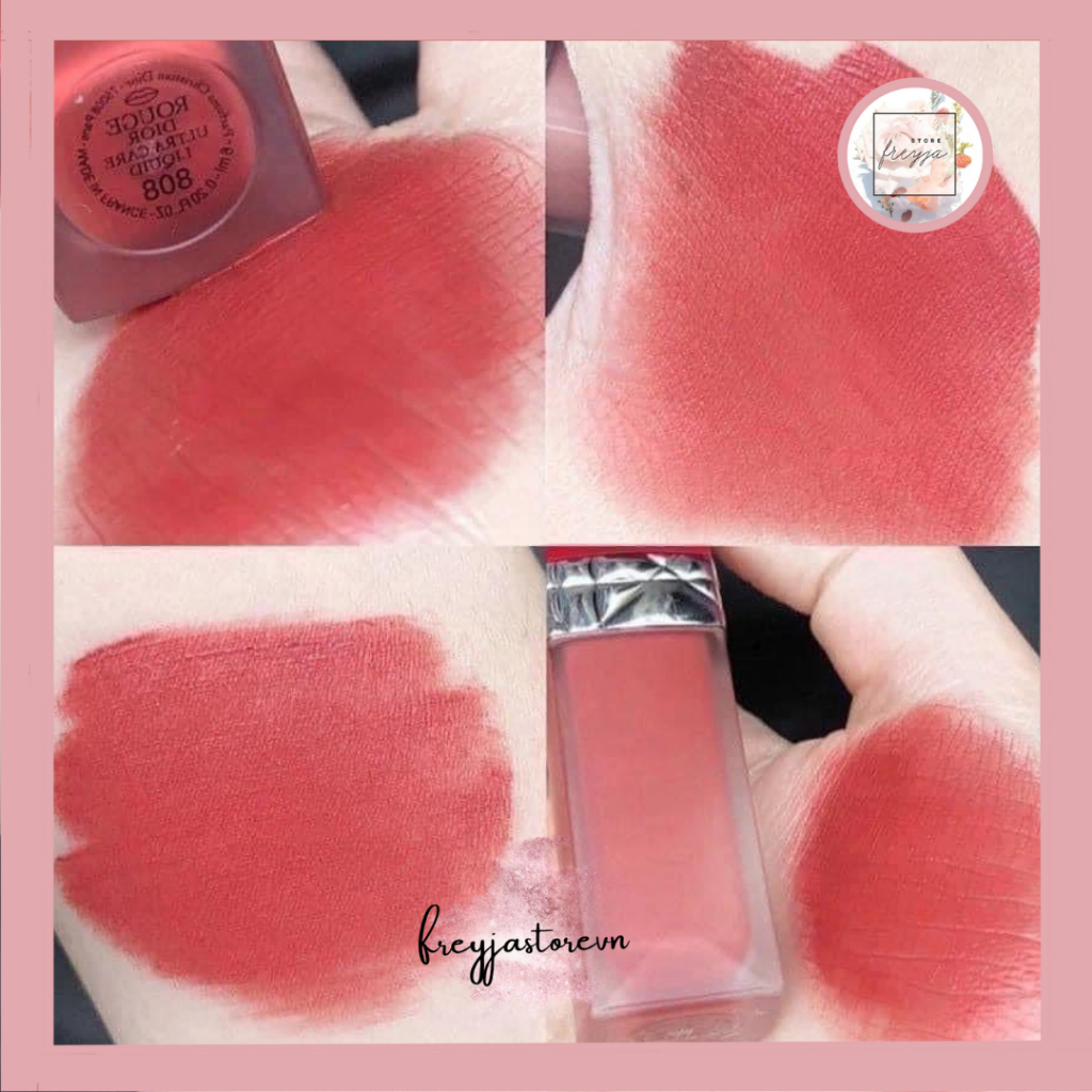Son Dior Kem Lì Ultra Care Liquid 808 - Đỏ Hồng Đất - Chất Son Lì, Màu Đẹp, Ngọt Ngào Lôi Cuốn Thêm Thu Hút Cho Các Nàng