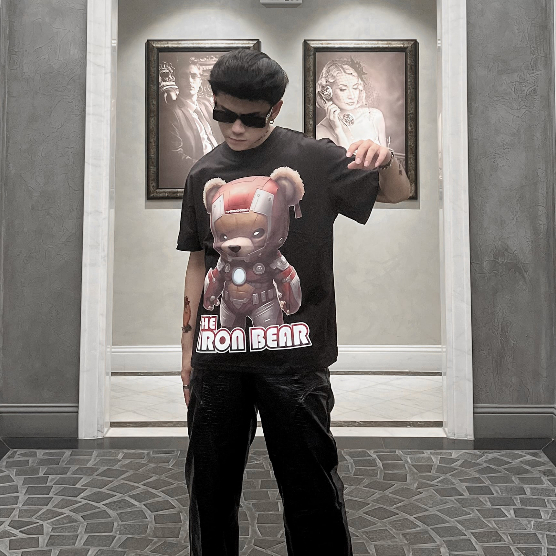 Áo thun boxy The Bad God Iron Bear