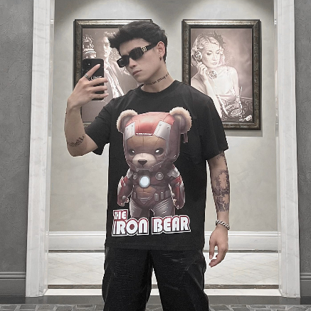 Áo thun boxy The Bad God Iron Bear