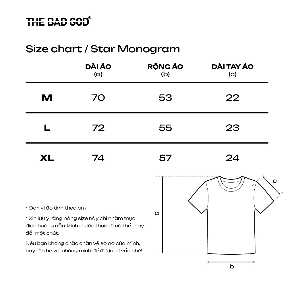 Áo thun The Bad God Star Monogram màu ghi