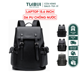 Balo da nam nữ unisex cao cấp thời trang đi học, du lịch, da PU chống nước, phong cách Hàn Quốc - TB09