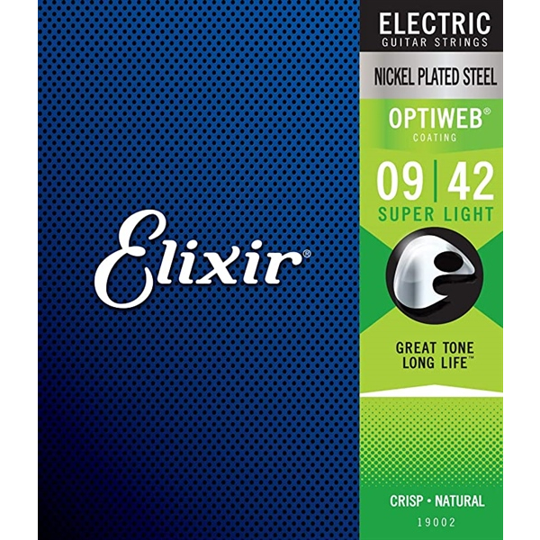 Dây đàn Guitar điện Elixir 19002 Optiweb Super Light Electric Guitar Strings 09-42