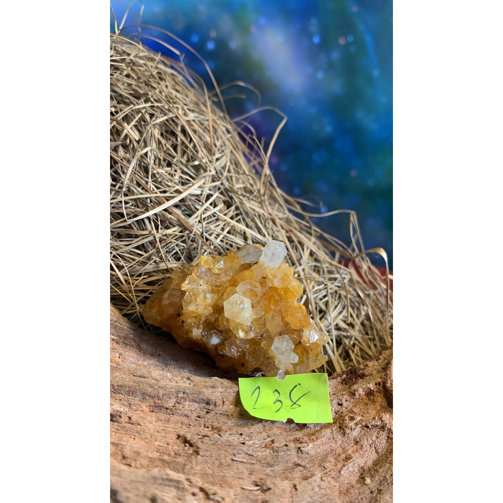 Đá stone tự nhiên Natural Thạch Anh màu vàng citrine lemurian Natural  bán để gieo duyên 238