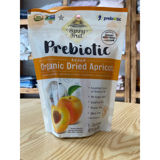 Mơ khô hữu cơ bổ sung prebiotic sunny fruit 250g - omgreen organics