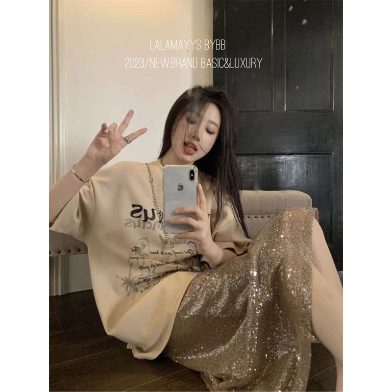 Áo phông Hoa nhiều chữ INVI TTA876