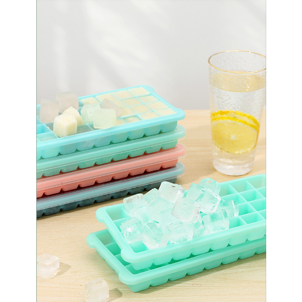 Khay Làm Đá Silicon 36 Ô Có Nắp Đậy