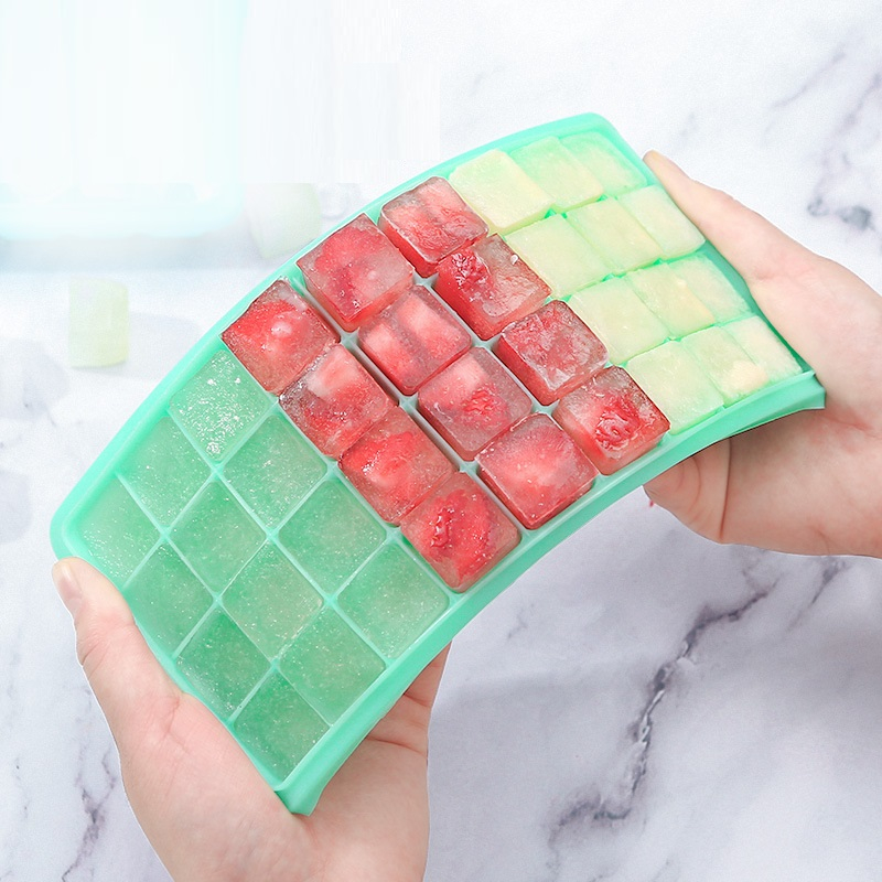 Khay Làm Đá Silicon 36 Ô Có Nắp Đậy