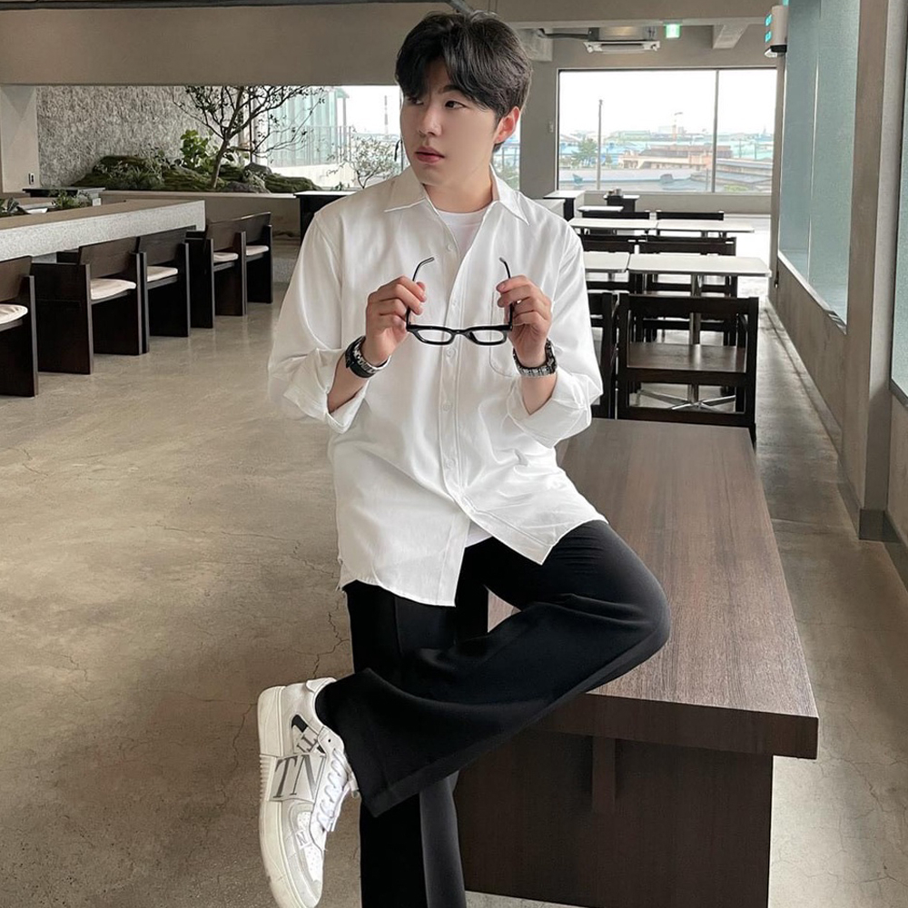 Áo Sơ Mi Nam Dài Tay Chất Lụa Oxford Cao Cấp Phom Rộng Dáng Đứng Suông Kiểu Dáng Kẻ Sọc Stripes