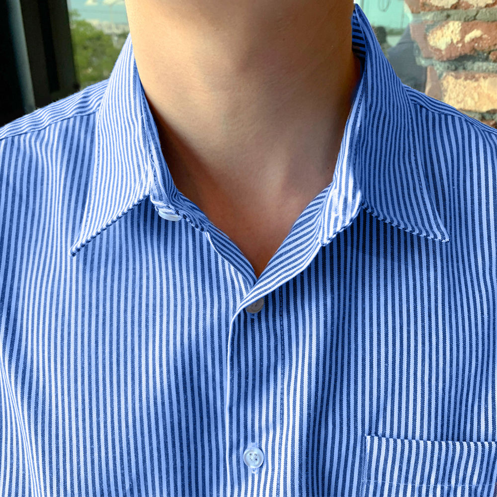 Áo Sơ Mi Nam Dài Tay Chất Lụa Oxford Cao Cấp Phom Rộng Dáng Đứng Suông Kiểu Dáng Kẻ Sọc Stripes