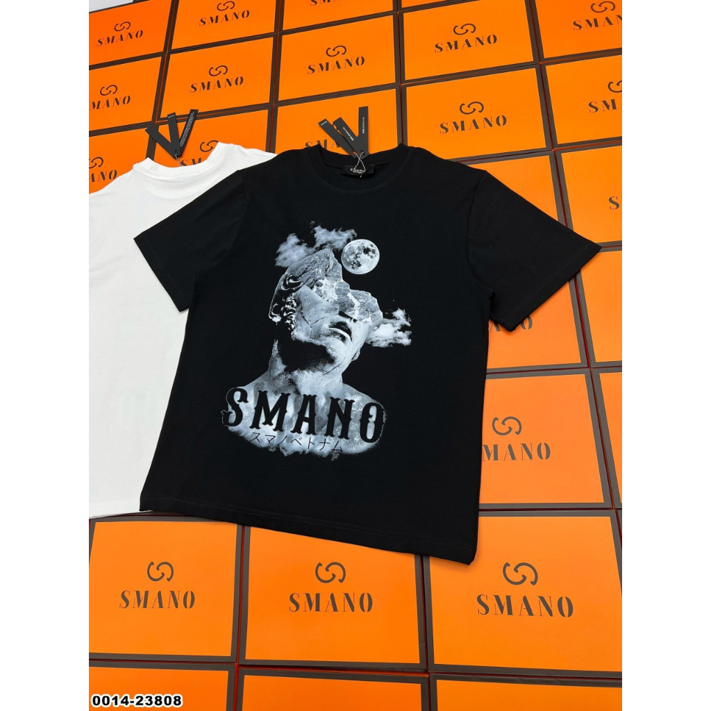 Áo Phông Nam Nữ In Hình Người Đeo Kính Smano Chất Cotton Cao Cấp