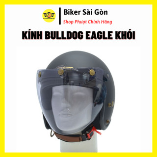 Kính Eagle Bulldog Khói Gắn Nón 3/4 - BikerSaiGon