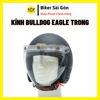 Kính Gắn Mũ Bảo Hiểm Bulldog Eagle (Thẳng) Trong Suốt - BikerSaiGon
