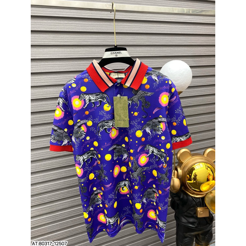 Lên mã áo polo gu sì bản in 3D nét căng cho ae . Về 1 màu full size