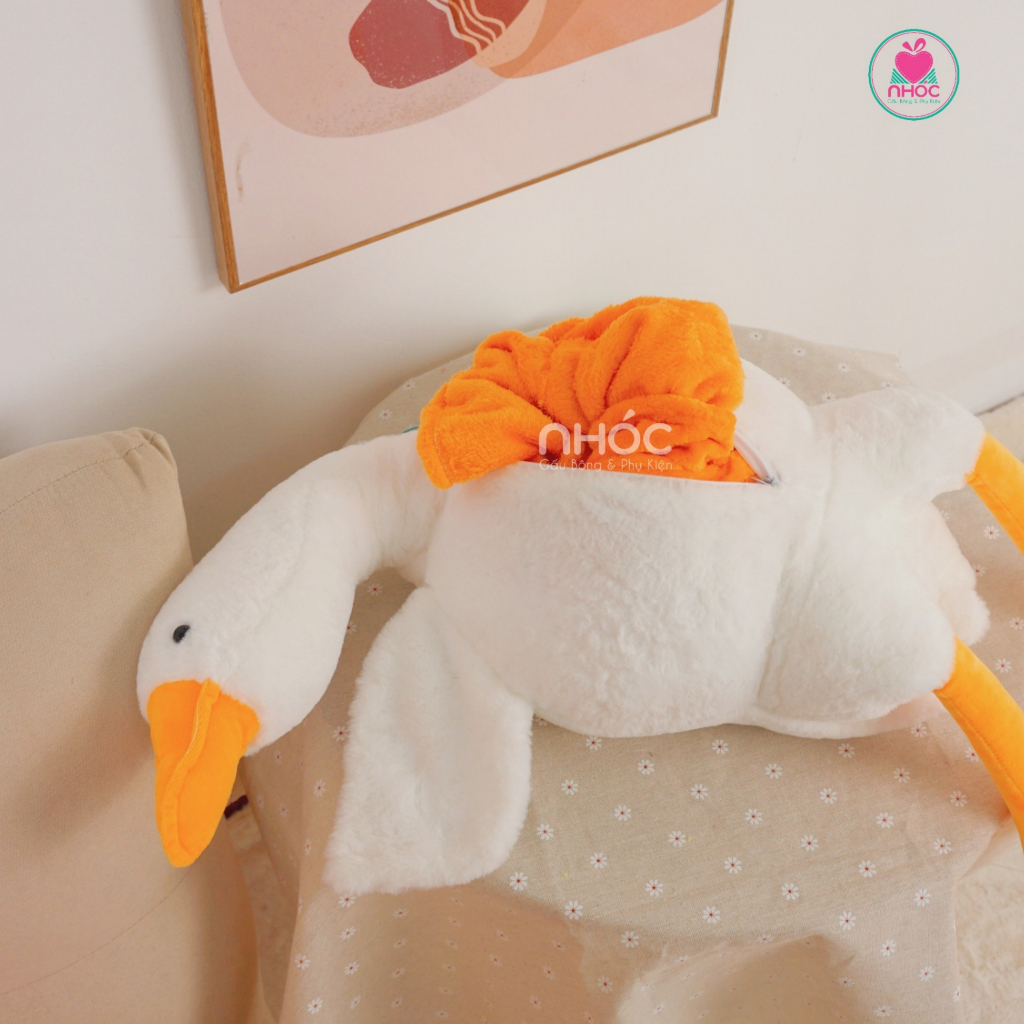 Gối mền vịt trầm cảm lông xù nằm Bông Cao Cấp - NHÓC