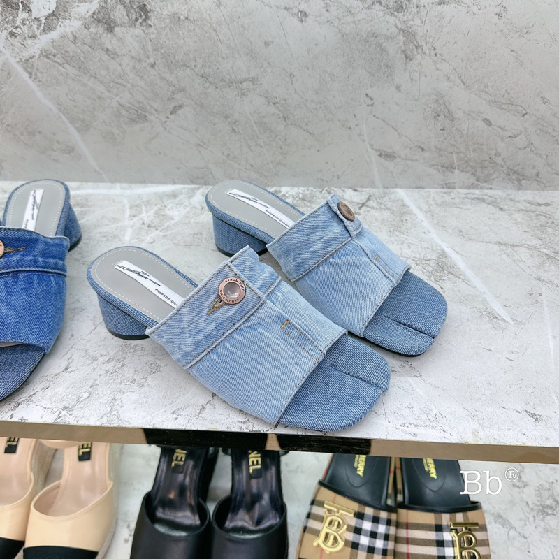 Guốc jean gót tròn hàng QC loại 1, có 3 màu fullbox