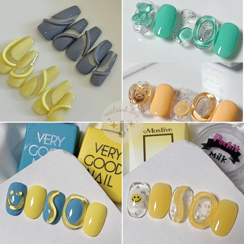 Gel Khô Định Hình Nail , Gel Nặn Charm, Gel Đa Năng Dán Móng Úp Tạo Kiểu Làm Charm 3D