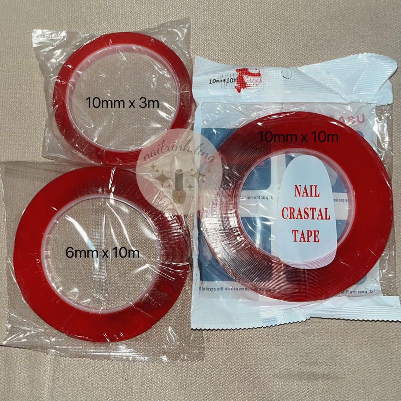 Băng Dính Tạo Mi Fan, Băng Keo Trong Gắn Móng Mẫu 3m, 10m
