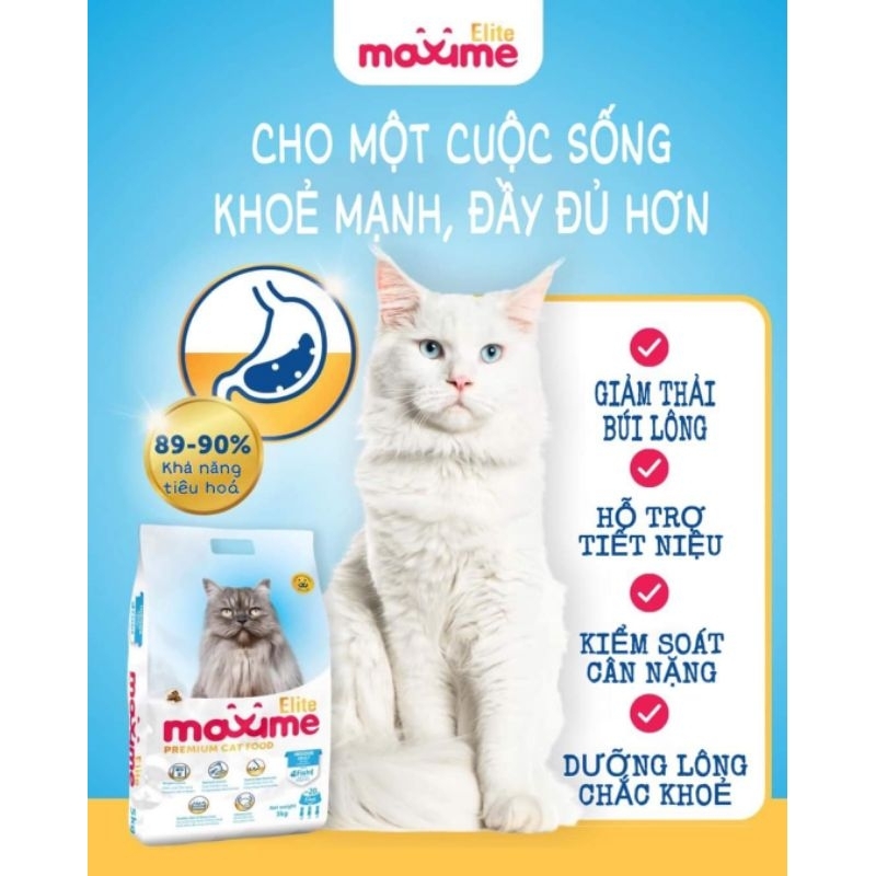Thức ăn hạt cho mèo chống sạn thận Maxime Elite Cat 1kg