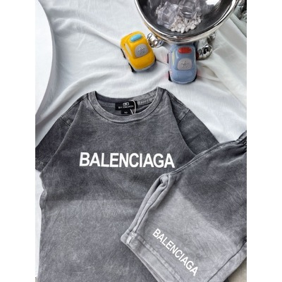 Bộ loang BALENCI loang xám áo cộc quần đùi cho bé trai