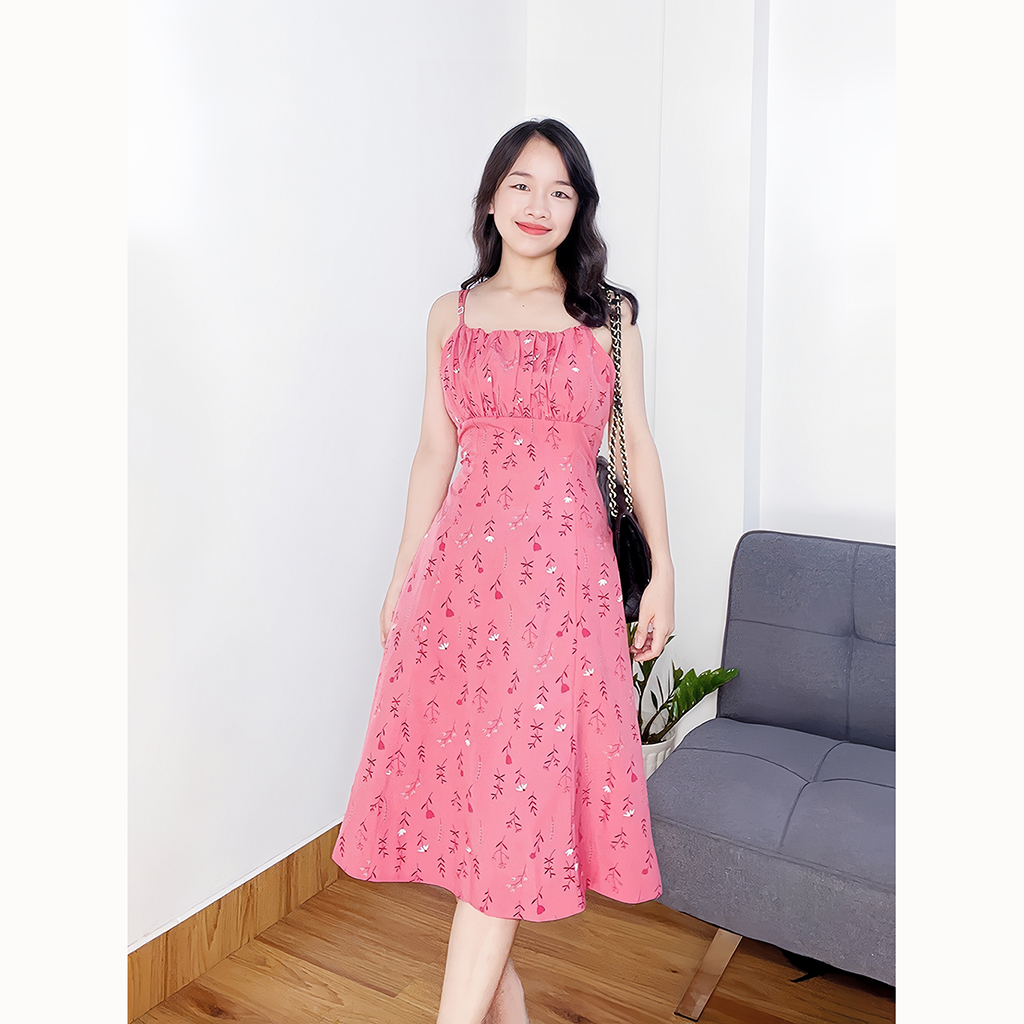 Đầm váy hai dây hoa nhí dễ thương Rolisa RD007