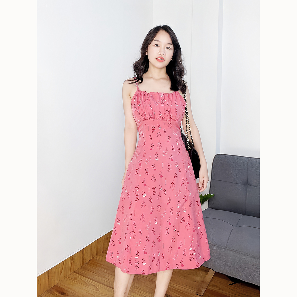 Đầm váy hai dây hoa nhí dễ thương Rolisa RD007