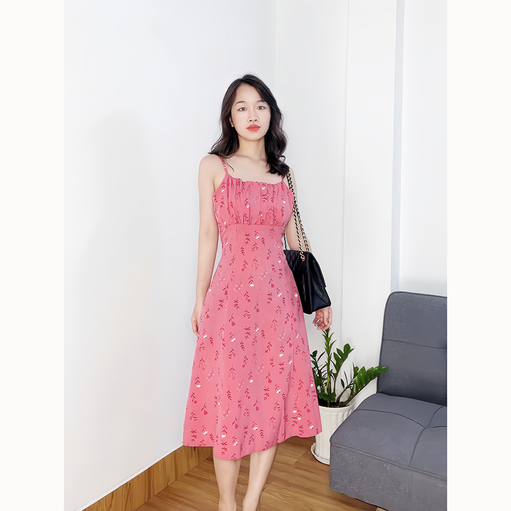 Đầm váy hai dây hoa nhí dễ thương Rolisa RD007
