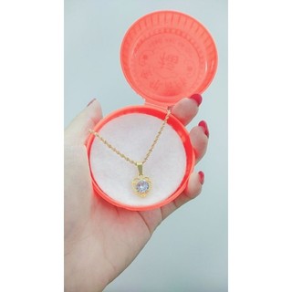 Dây chuyền mặt ti.m đá