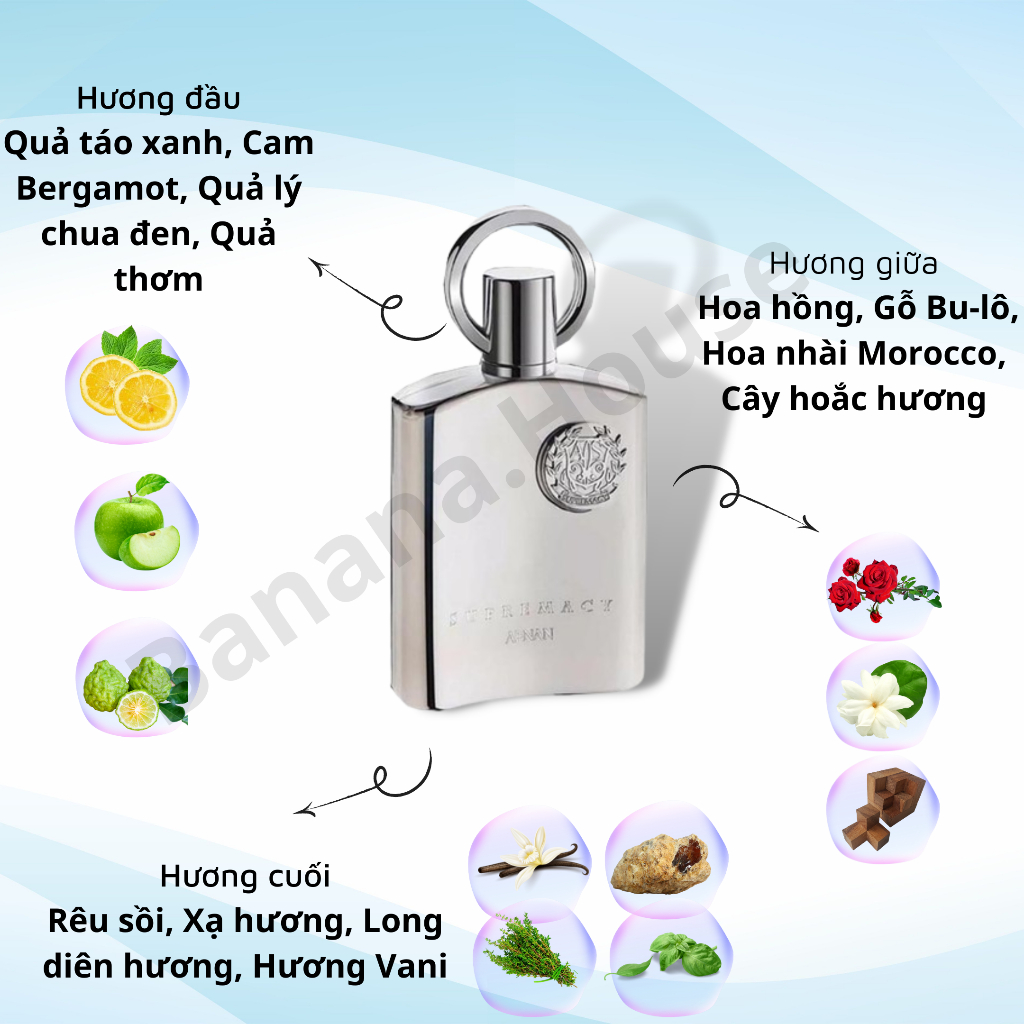 Mẫu Thử 10ml Nước Hoa Nam Supremacy Silver EDP Gã Trai Si Tình