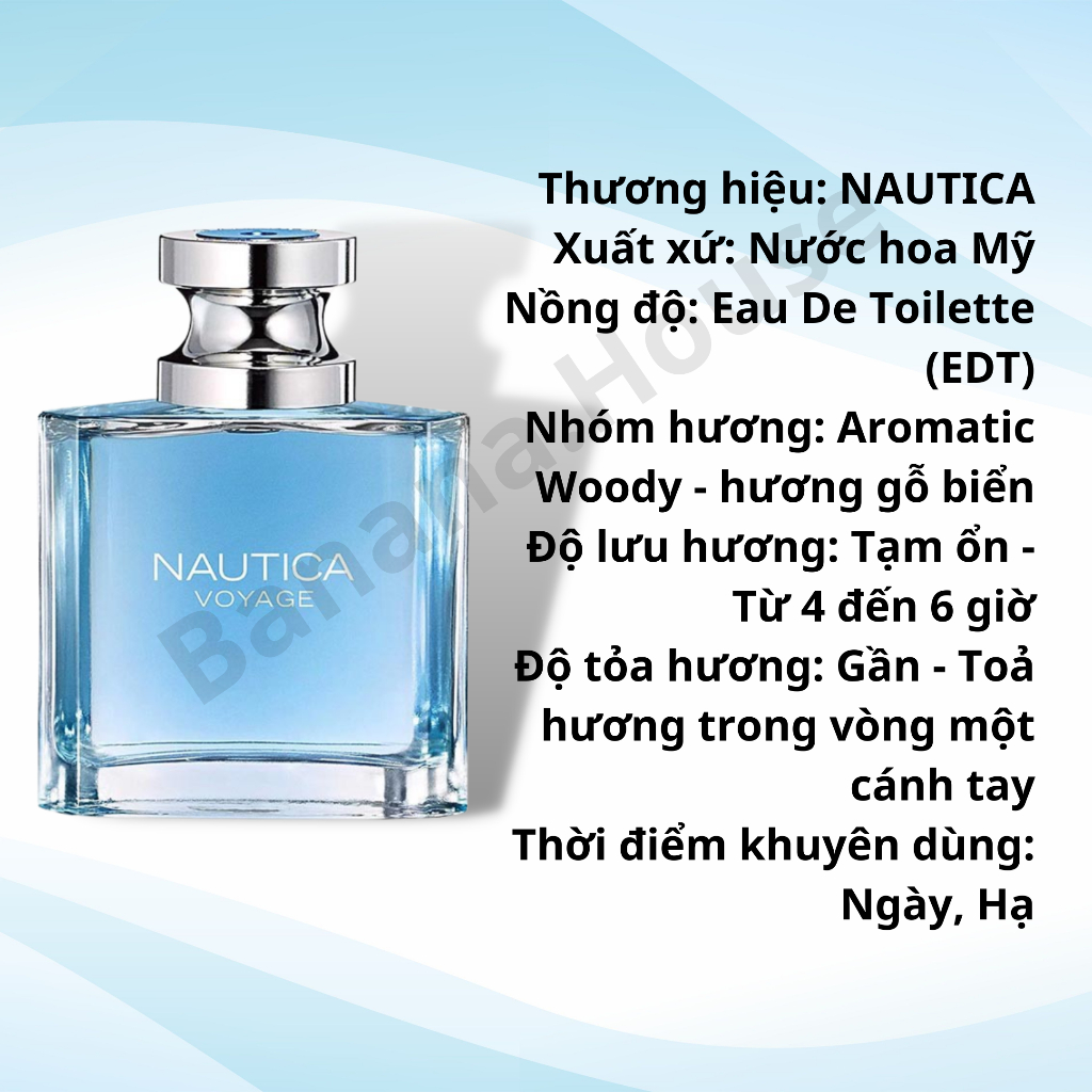 Nước Hoa Nam Thơm Mát Nautica Voyage EDT 100ml Gã Trai Miền Biển