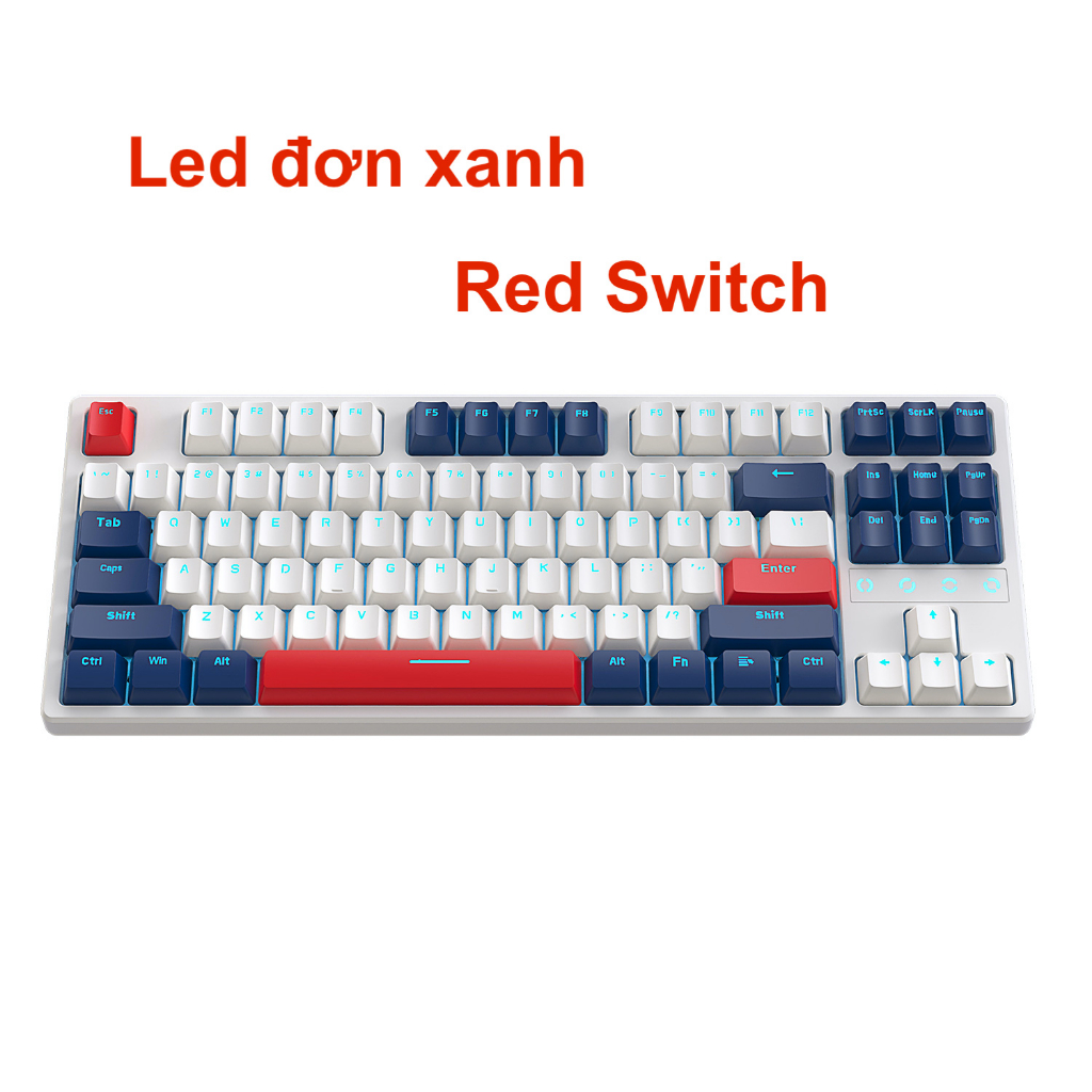 Bàn phím cơ K87 có Hot Swap 87 phím YellowSwitch Redswitch Cáp Type C rời nhỏ gọn chuyên chơi game, làm việc văn phòng | BigBuy360 - bigbuy360.vn